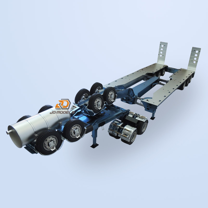 静点模型JDM-2可变宽重型拖板套装适用田宫拖头1:14及1:12拖头